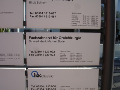 Implantologisch tätige Zahnarztpraxis